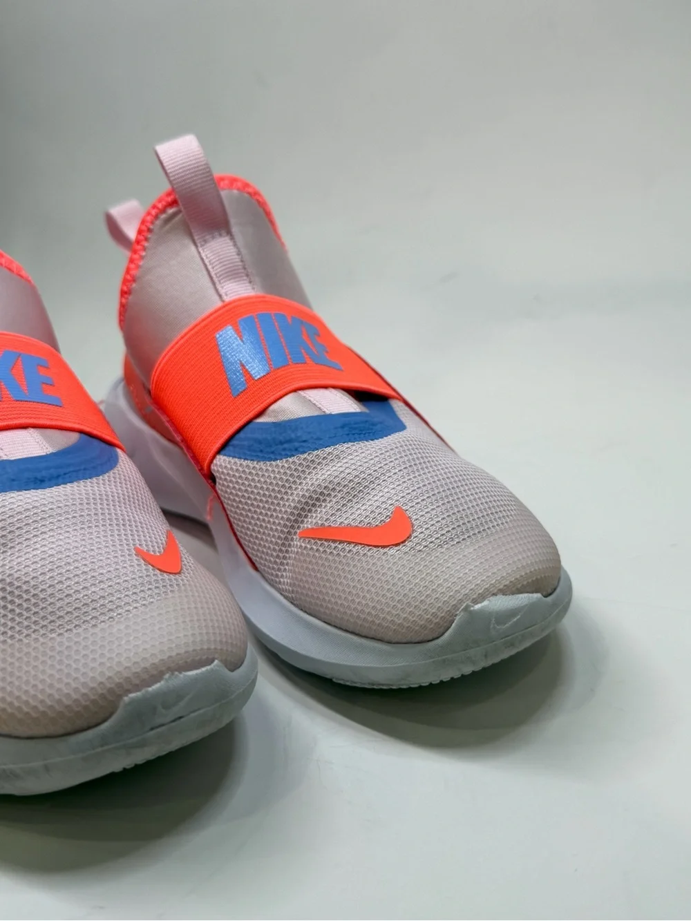 Nike Kids Slip-On Sneakers in Pink, Coral & Blue